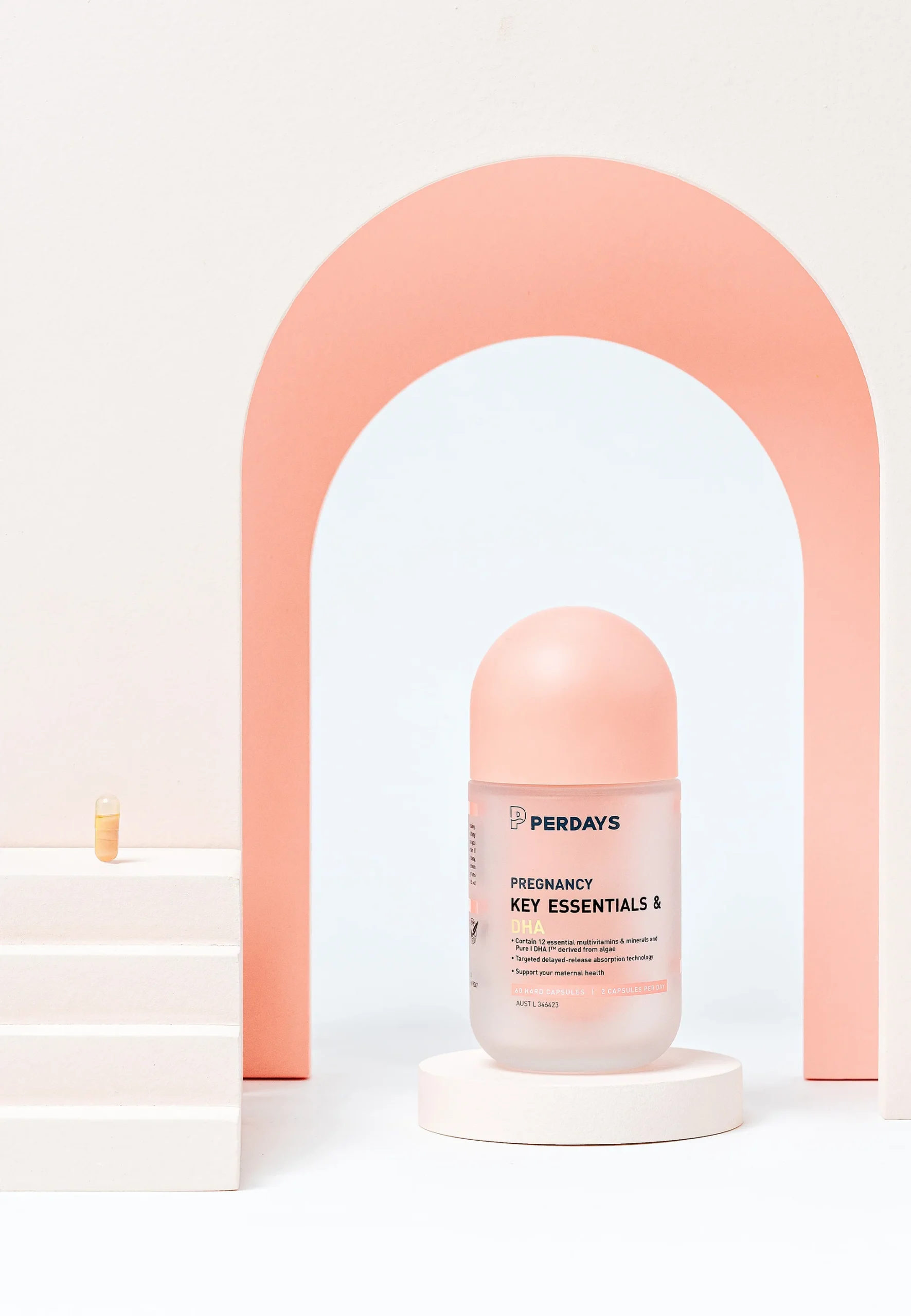 Vitamin Tổng Hợp Bầu - PERDAYS Key Essentials & DHA - Bổ sung Vitamin, Khoáng chất & DHA cho mẹ bầu - Lọ 60 viên - Hình ảnh 3