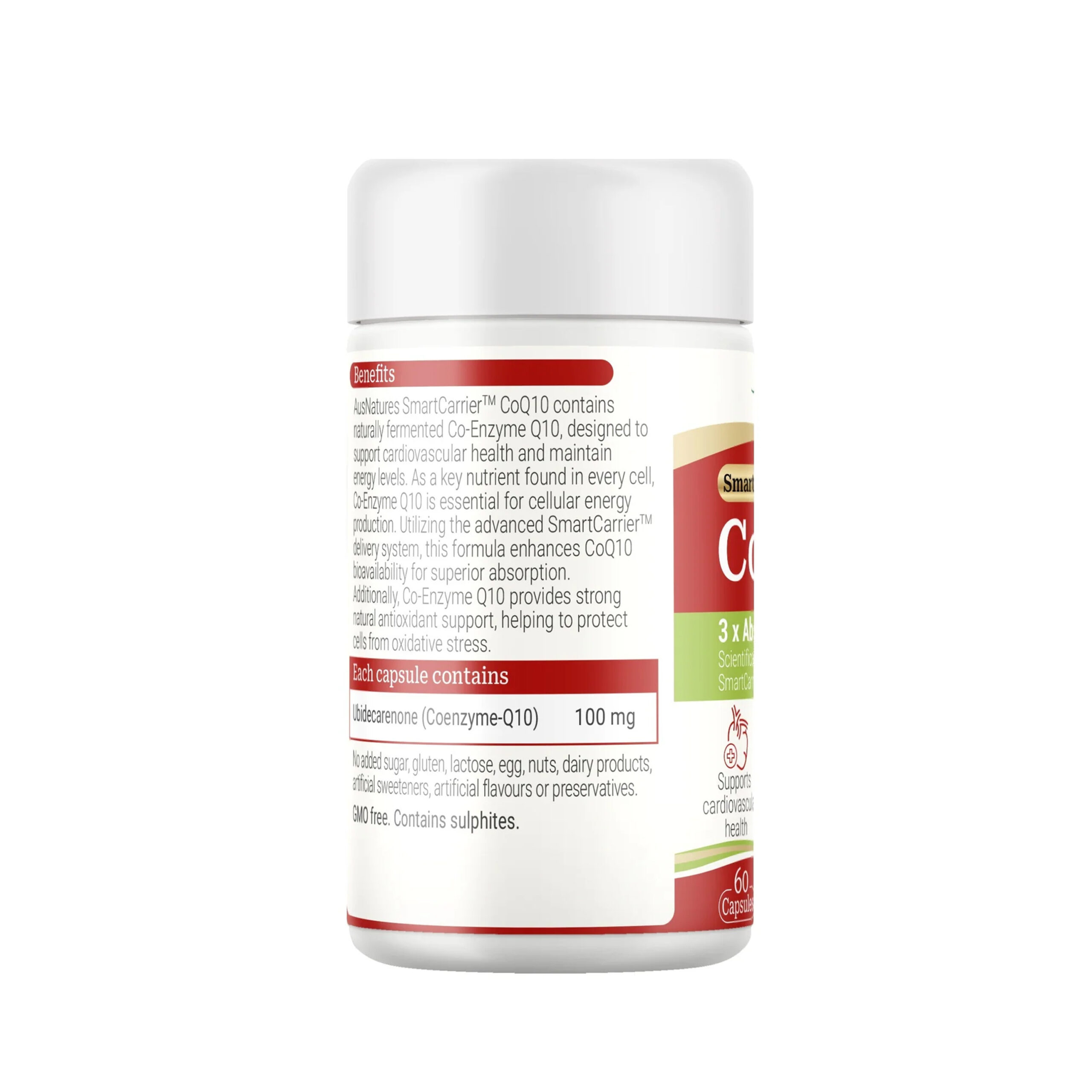 Viên uống CoQ10 100mg AusNatures - Giảm quá trình oxy hóa, hỗ trợ sức khỏe cho tim - Lọ 60 viên - Hình ảnh 3