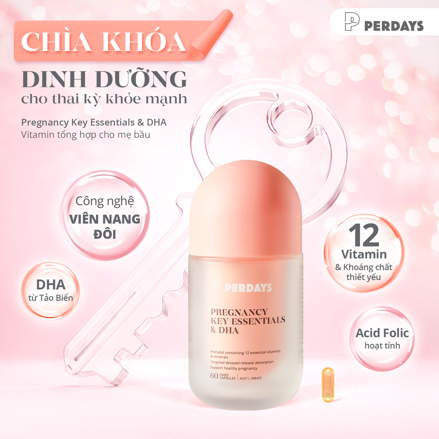 vitamin tổng hơp bầu perdays úc không gây táo bón